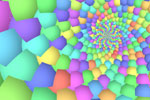 Rainbow Mosaic Fractal Wallpaper