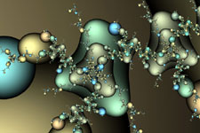 Blue and Gold Bubbles Fractal