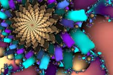 Emerald Brooch - Bubble Fractal