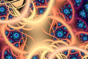 Blue Monster Eyes Fractal