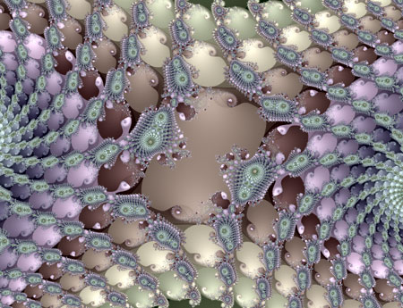 Purple & Gold Fractal Lace