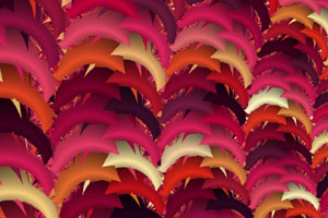 Red 3-D Columns Fractal