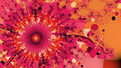 Round Red Tapestry Fractal